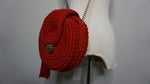 Darling Round Red Crocheted Purse