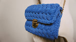 Darling Blue Crocheted Purse